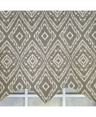 100% Cotton Corsica Regal  Fully lined Windows Rod Pocket Valance 50" x 17"  Gray