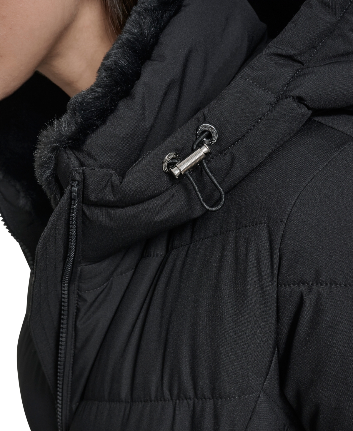 Calvin Klein Women's Collar Hooded Puffer Coat