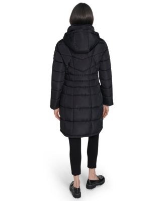 Women's Hooded Stand Collar Puffer Coat