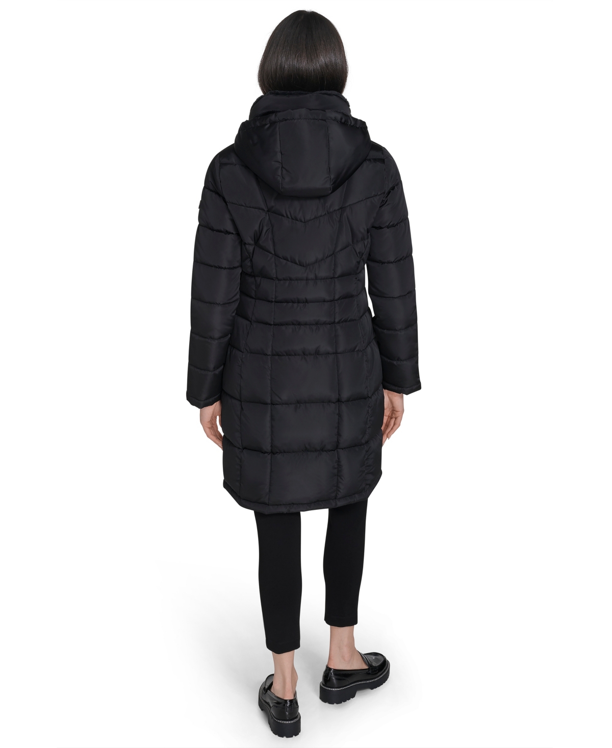 Calvin Klein Women's Hooded Stand Collar Puffer Coat