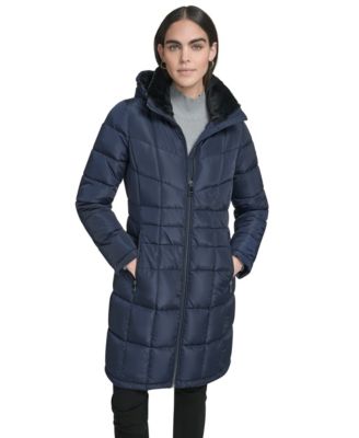 Women's Hooded Stand Collar Puffer Coat