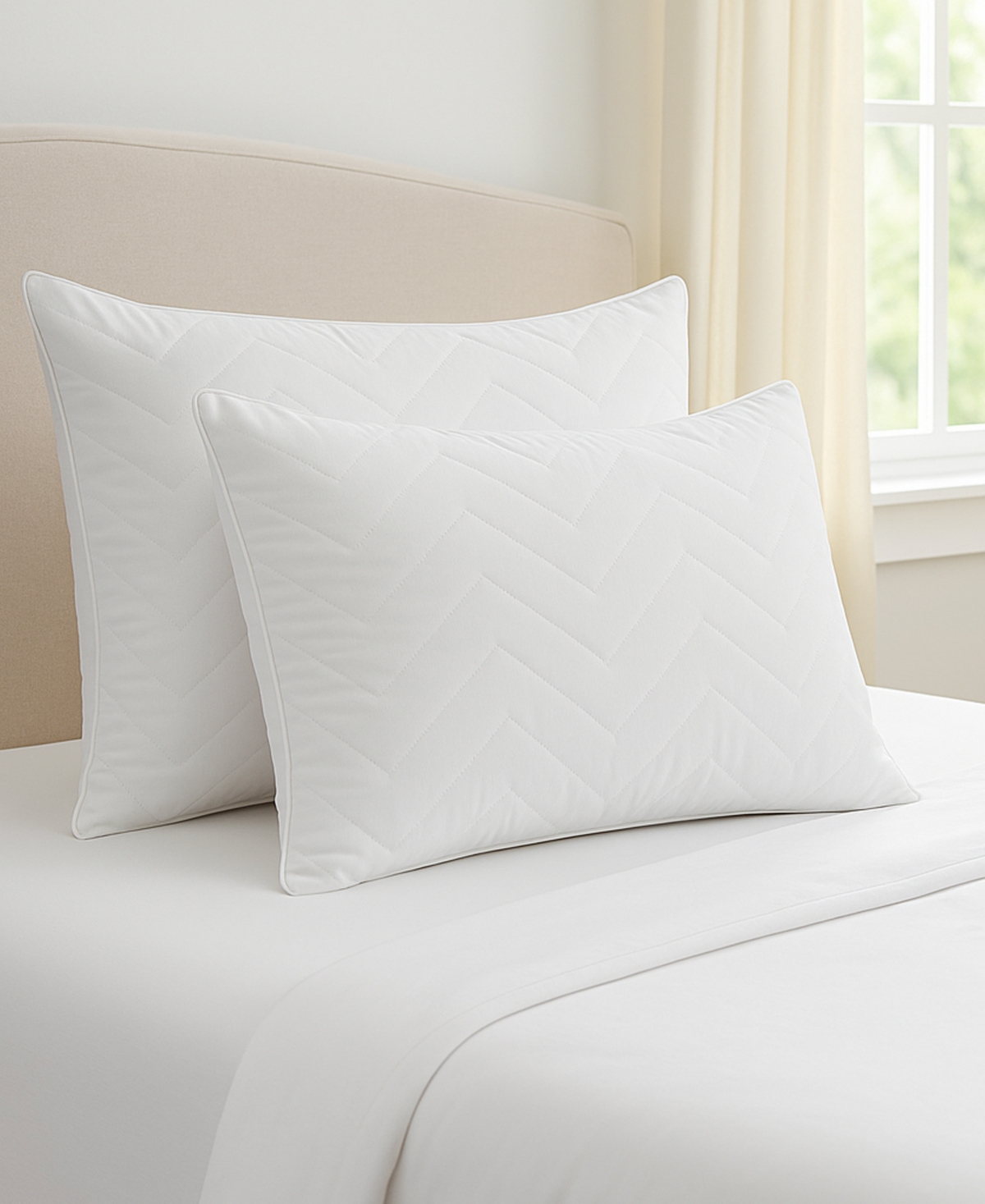 Ella Jayne Cotton Quilted Medium Density 2-Pack Pillow