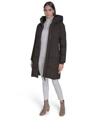 Women's Stand Collar Hooded Puffer Coat