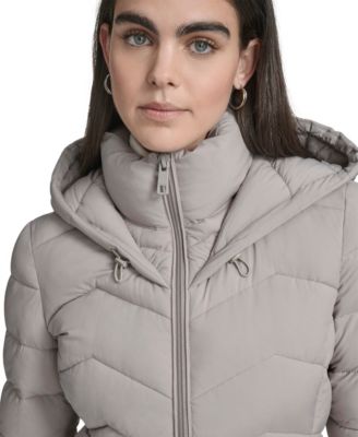 Women's Short Zip-Up Hooded Puffer Coat