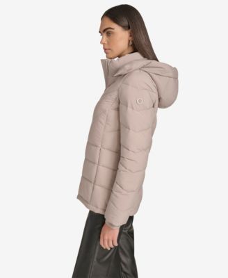 Women's Short Zip Front Puffer Jacket
