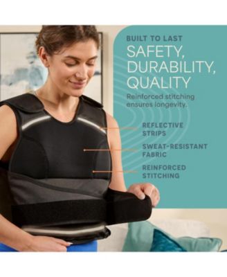 2-in-1 Adjustable Weighted Vest + Ankle Weights (15 & 20lbs) – Reflective Training Vest with Phone Pocket