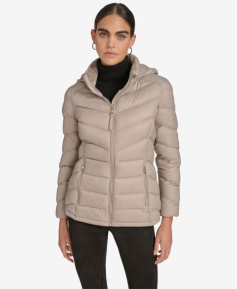 Женские куртки Calvin Klein Short Faux Fur Collar Puffer Jacket