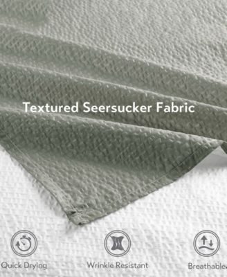 Ara Ombre Printed Seersucker Shower Curtain, 72" x 72"