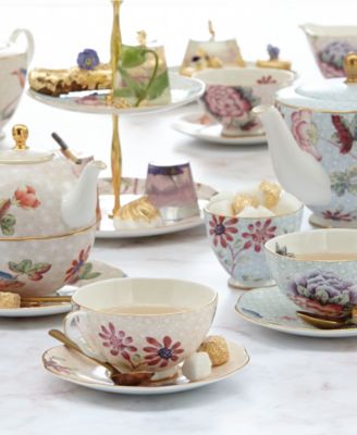 Green Cuckoo Teacup and Saucer