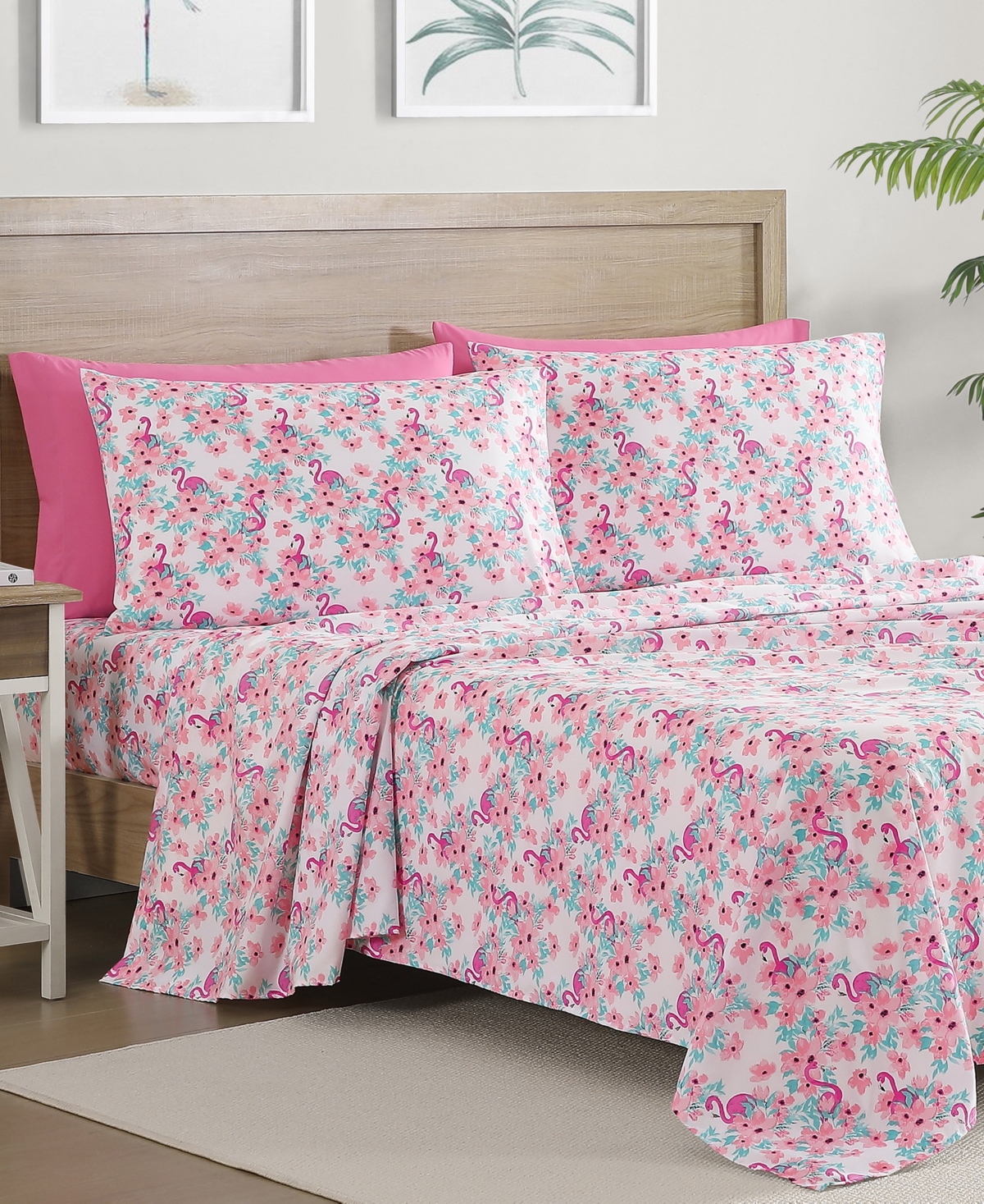 Caribbean Joe Cooling 6-pc. Sheet Set, King In Pink