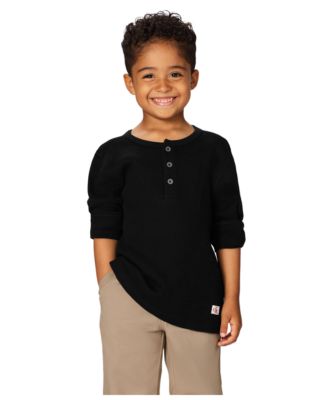 Calvin Klein - Boys 2T-7 2-Piece Thermal Henley Top and Twill Joggers Set