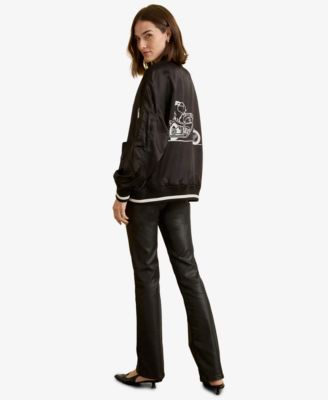 Women's Zipper Front Bomber Jacket