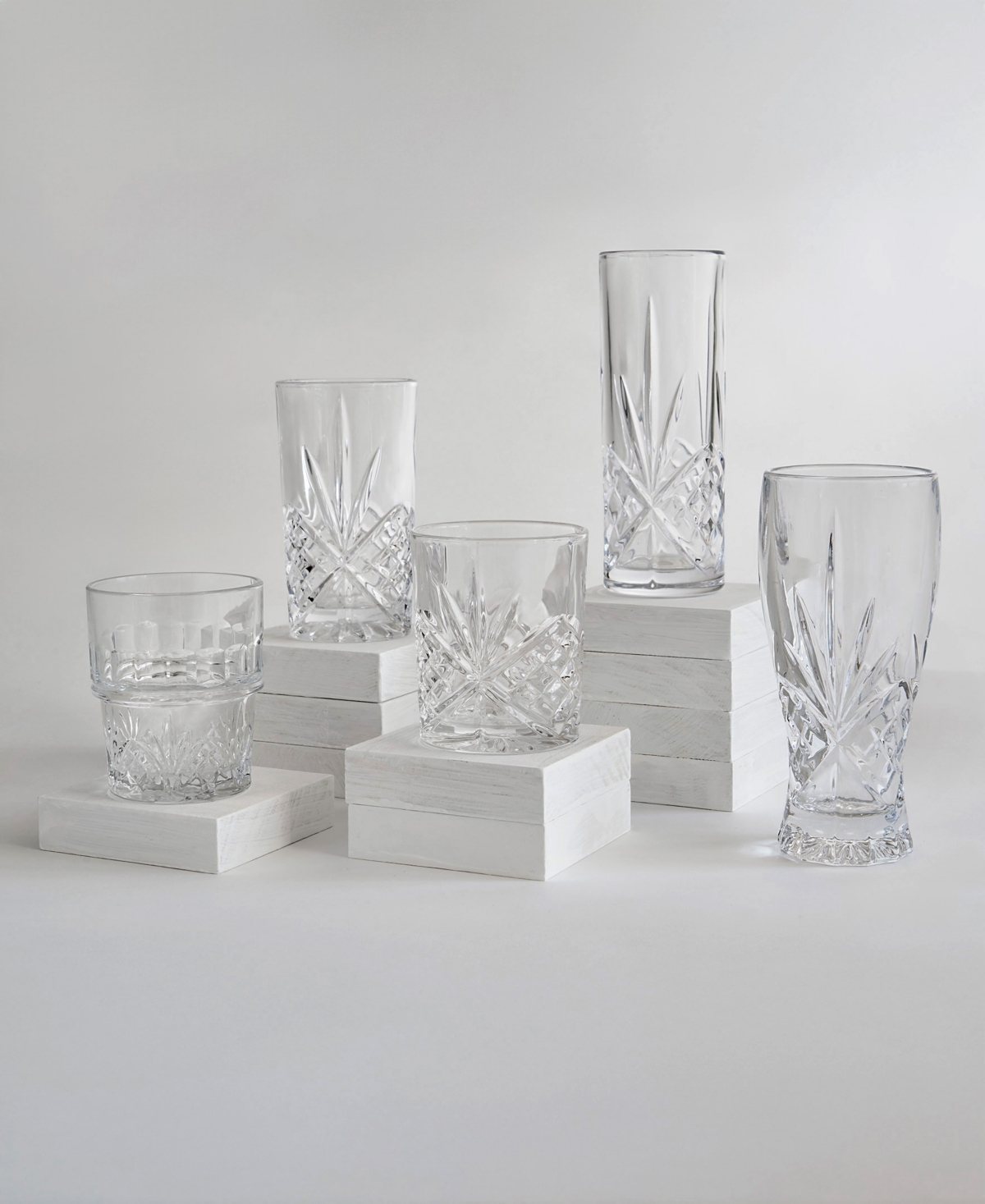 Godinger Dublin Crystal Tom Collins Glasses, Set of 8