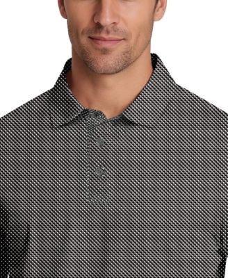 Men's Short Sleeve Micro Geo Print Polo Shirt