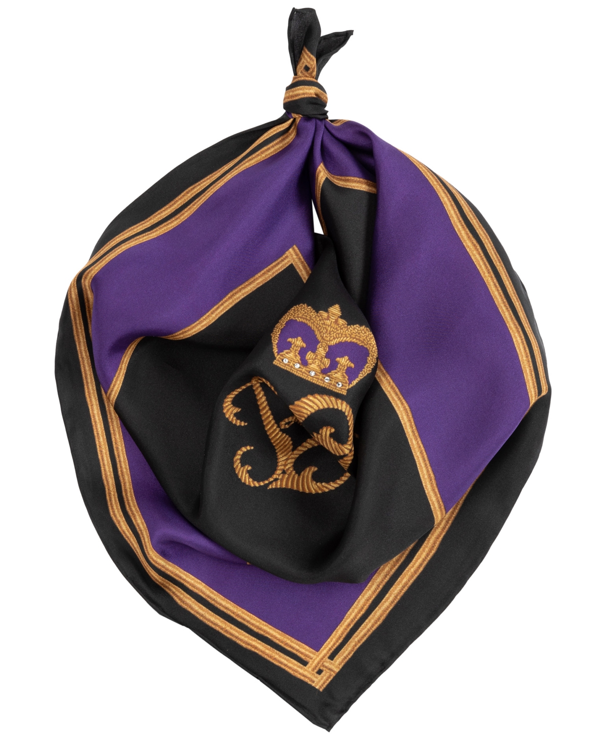 Ralph Lauren Holiday Logo Square Scarf In Purple