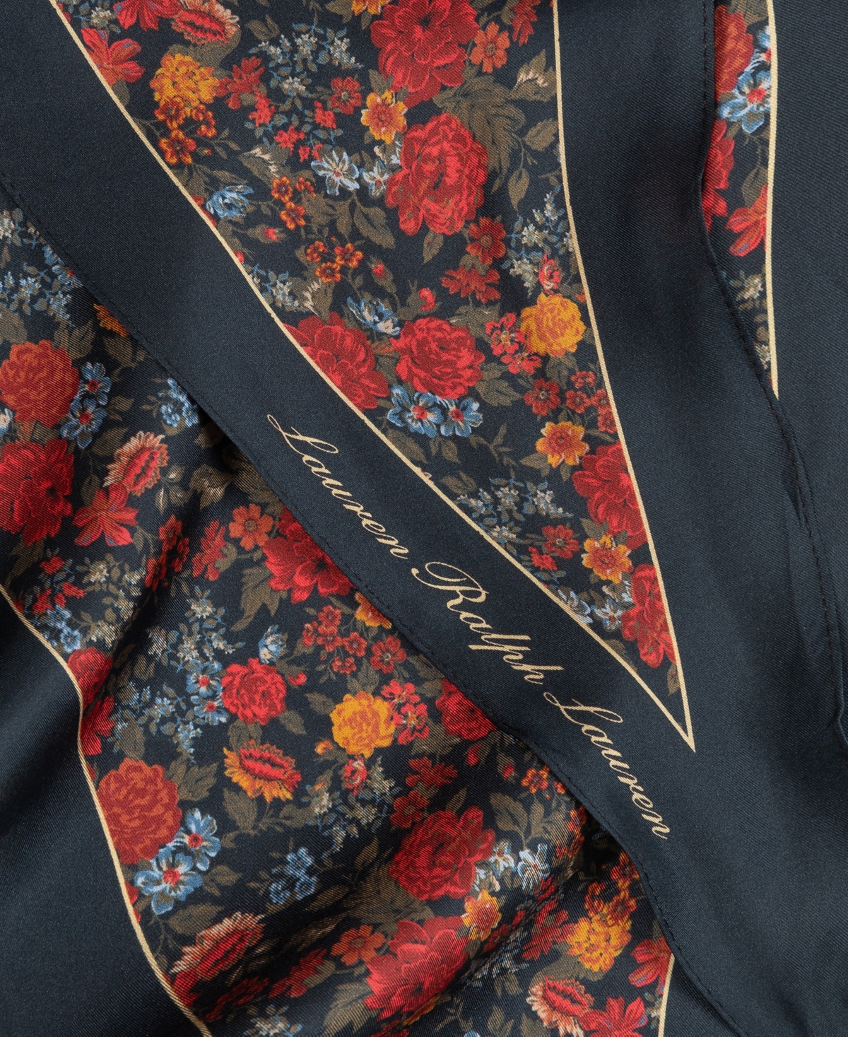 Lauren Ralph Lauren Fall Floral Small Diamond Scarf