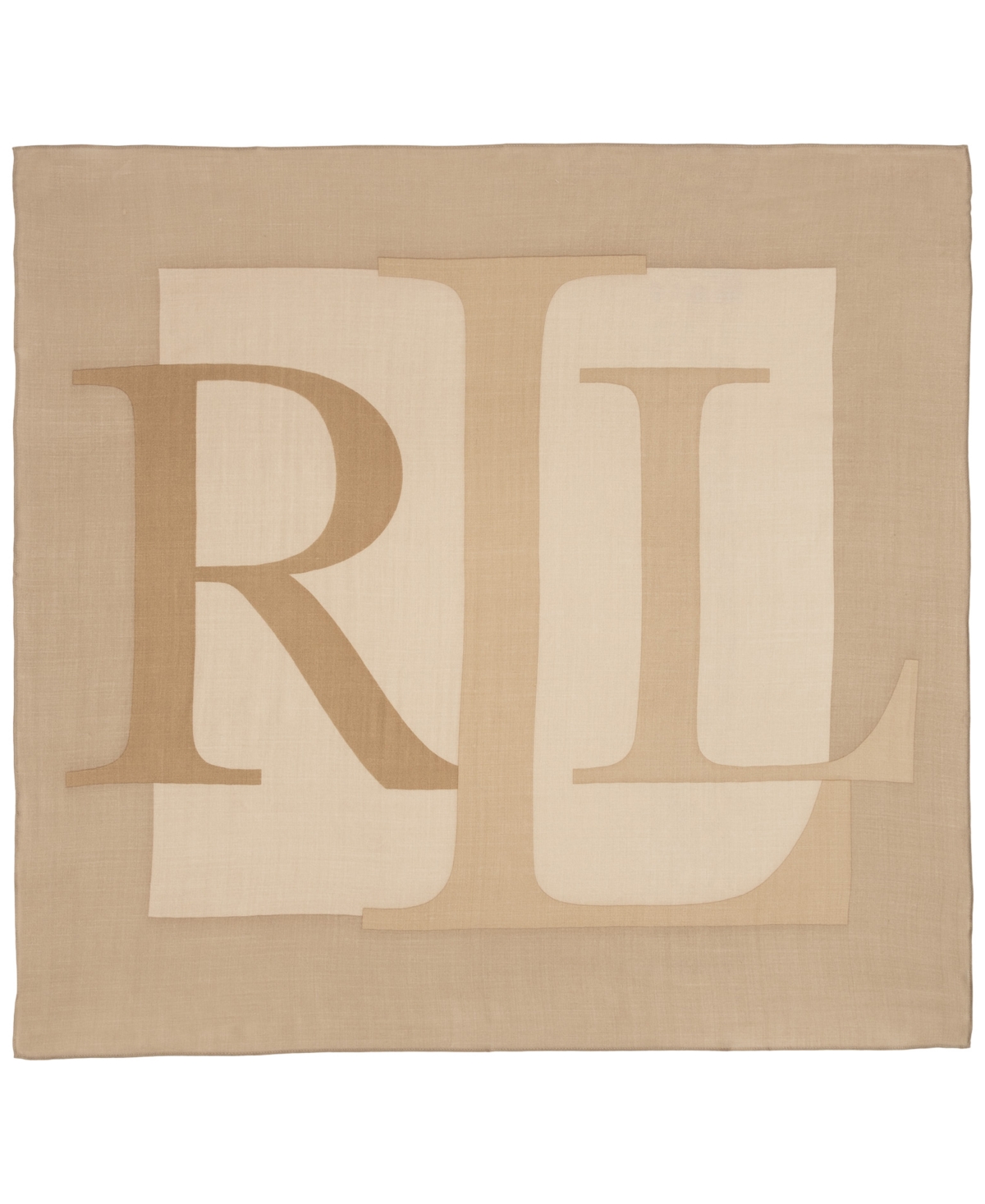 Ralph Lauren Logo Square Scarf In Brown