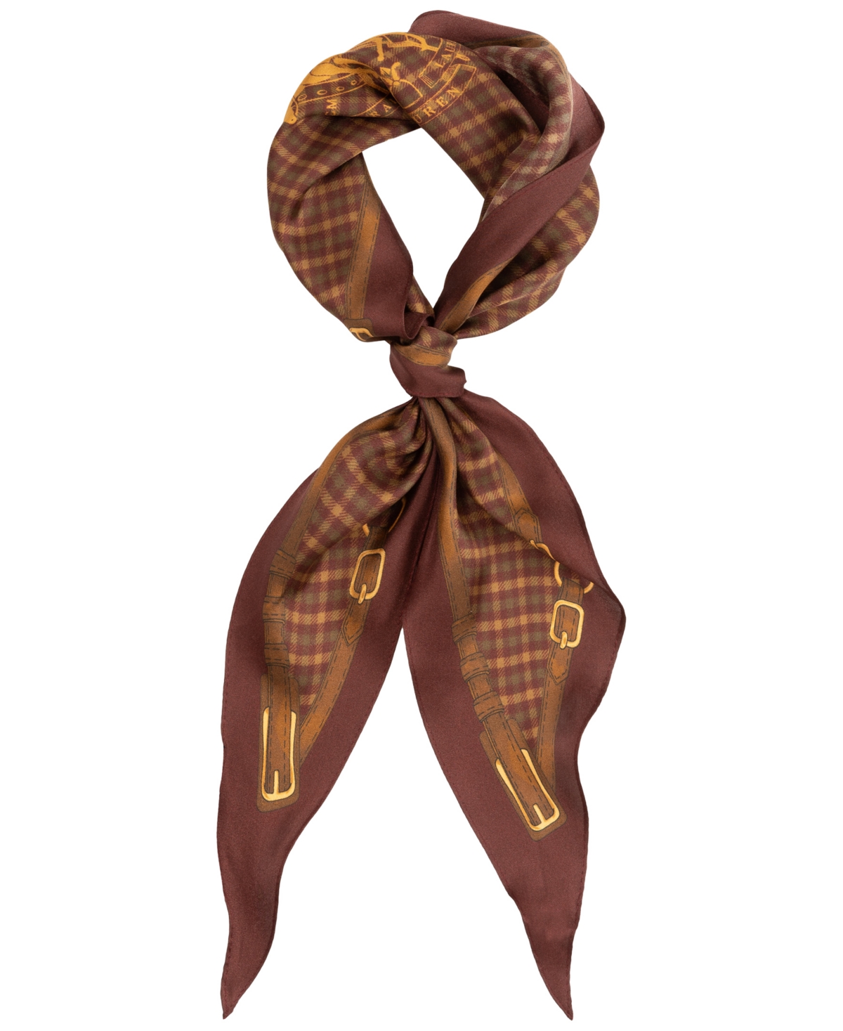 Lauren Ralph Lauren Plaid Small Diamond Scarf