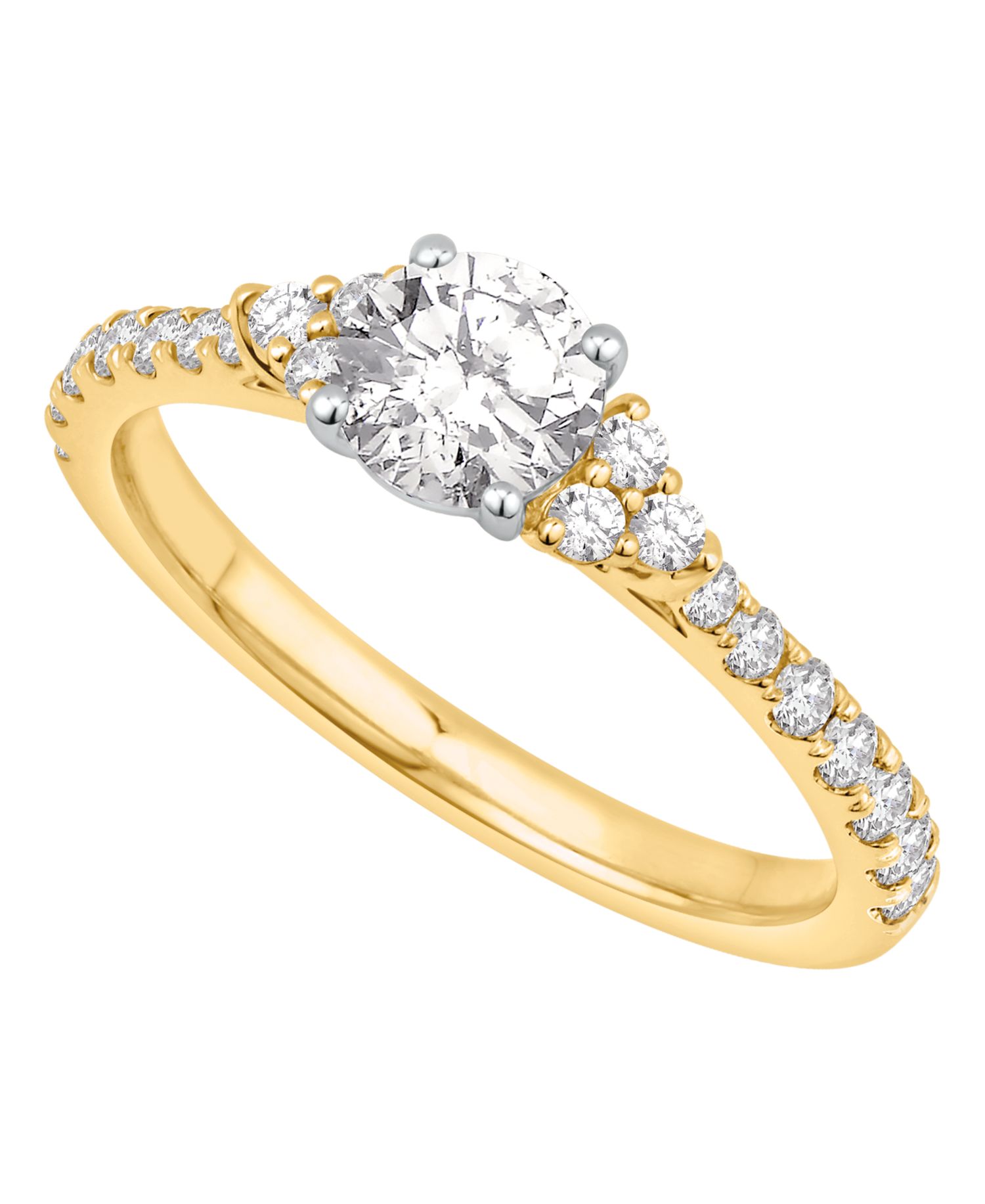 Diamond Engagement Ring (1 ct. t.w.) in 14k Two-Tone Gold
