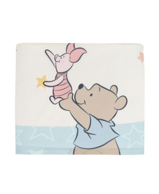 Baby Disney Starlight Pooh 3-Piece Blue Nursery Crib Bedding Set