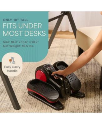 Under Desk Elliptical with Red Light – Quiet Seated Pedal Exerciser, Foot Pedal Exercise Machine for Home, Office & Rehab