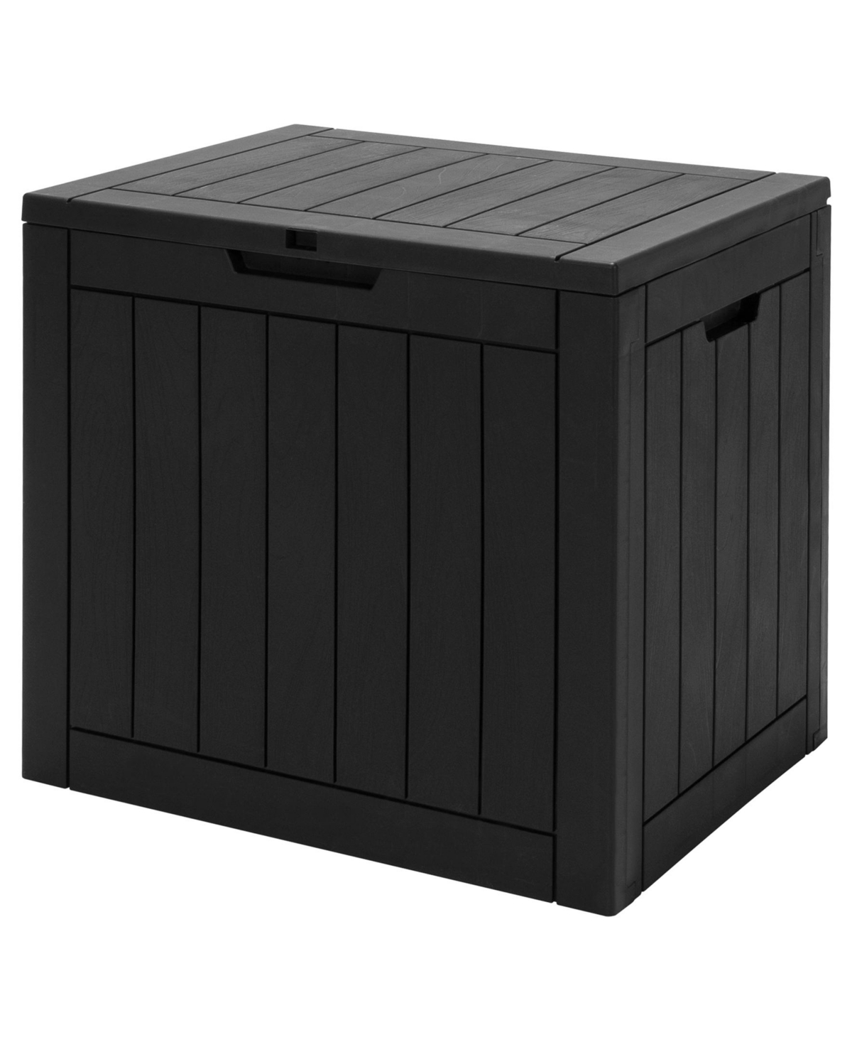 Sugift 30 Gallon Deck Box Storage Container Seating Tools-Black