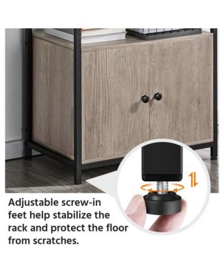 Metal Multilayered Gray Microwave Stand