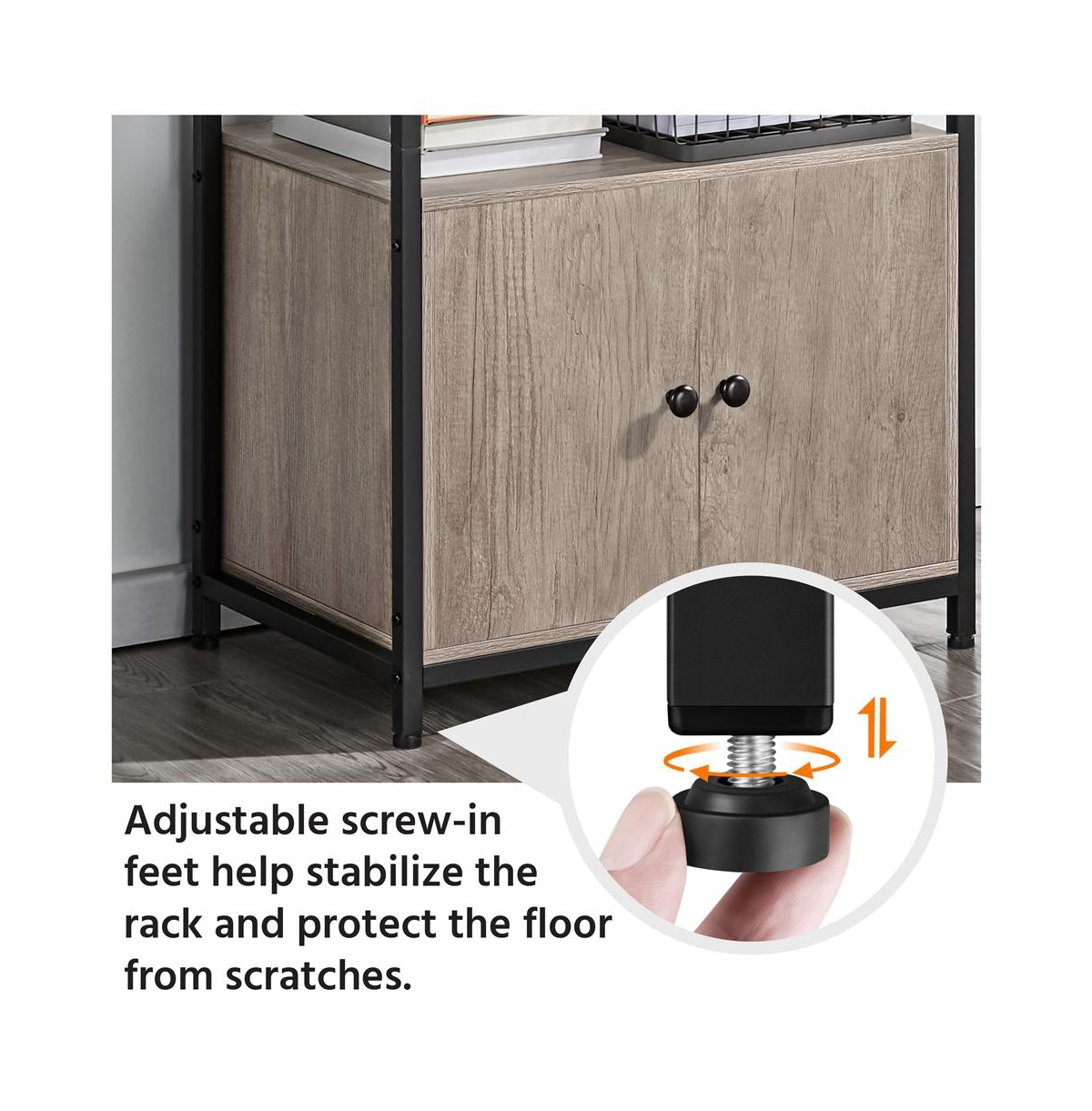 Yaheetech Metal Multilayered Gray Microwave Stand