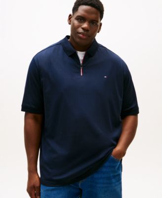 Men's Big & Tall Zippered Polo Shirt