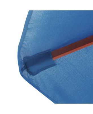 Garden Parasol with Wooden Pole 137.8" Blue