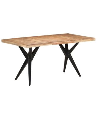 Dining Table 63"x31.5"x29.9" Solid Acacia Wood