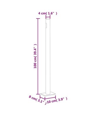 Retractable Side Awning 63"x196.9" Black