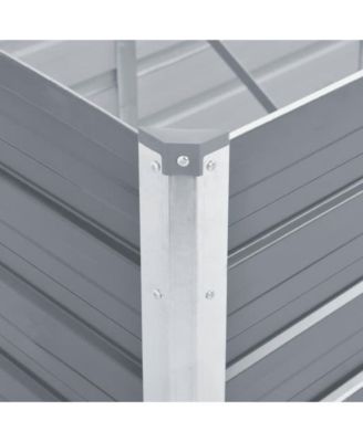 Raised Bed Grey Galvanized steel 126 x 15.7 x 17.7 in Durable