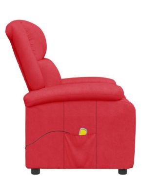 Massage Chair Red Faux Leather