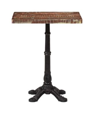 Bistro Table Multicolor Reclaimed wood, powder-coated cast iron