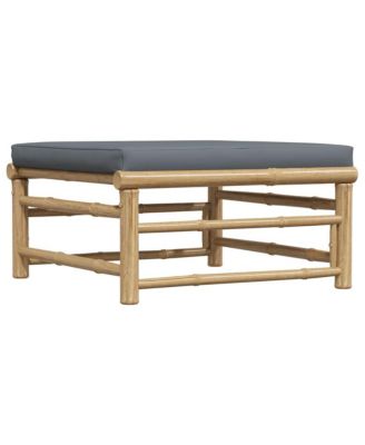 Footrest Dark grey, Bamboo Bamboo, 100% Polyester Medium Modular