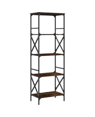 Bookcase Smoked Oak Engineered wood 67.3 in height