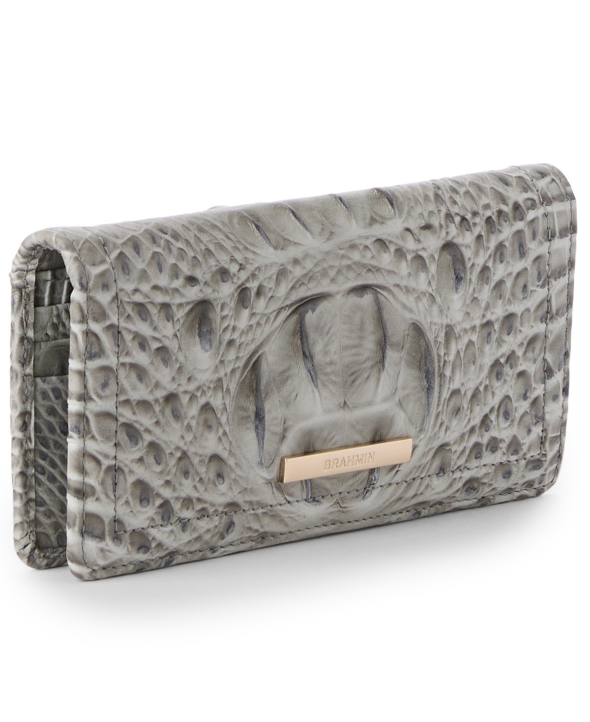 Brahmin Ady Alden Road Leather Continental Wallet In Gray