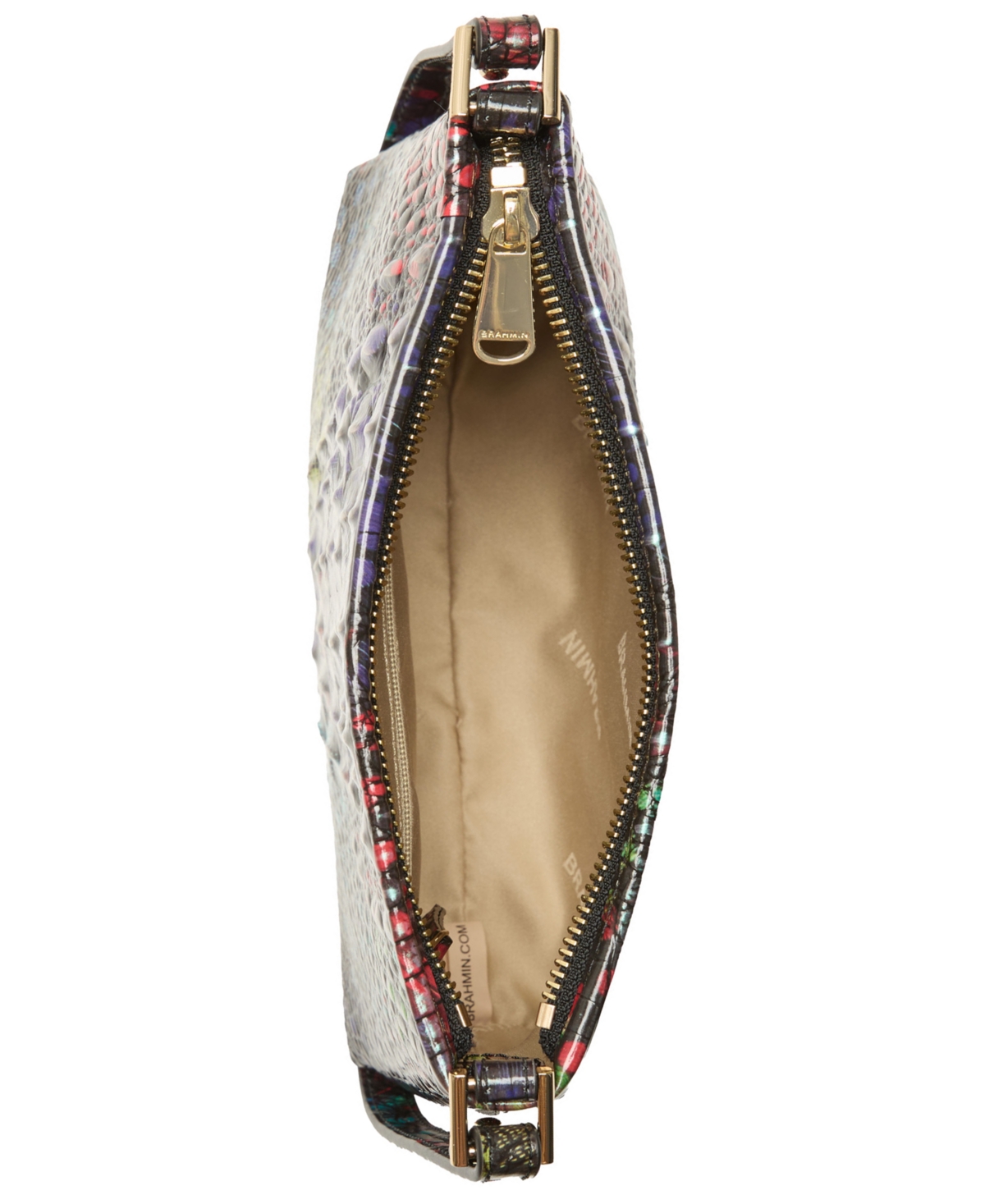 Brahmin Lorelei Croc Embossed Leather Shoulder Bag In Multi