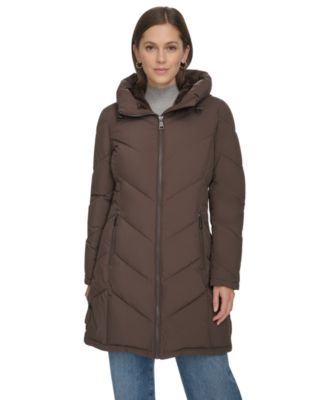 Calvin Klein - Women's Lined Hooded Puffer Coat