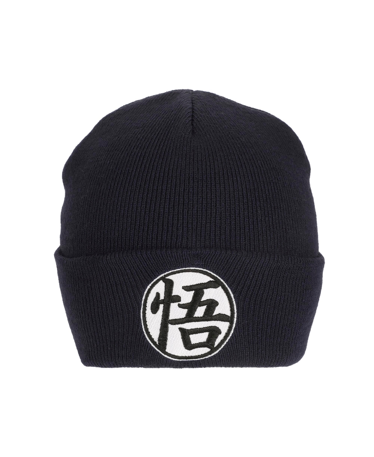 Dragon Ball Z Men's Goku Symbol Embroidery On Acrylic Knit Standard Cuff Beanie