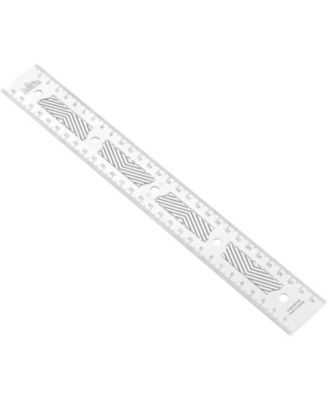 07415 Stainless Steel 300mm Precision Ruler with Patented Flex Grip and Fade Resistant Markings