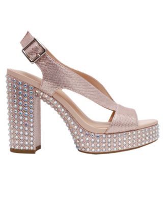 Women's Hayylo Embellished Block Heel Sandals, Macy's Exclusive