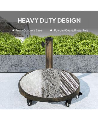 Patio Umbrella Base, 46 lbs Umbrella Sd with Wheels,