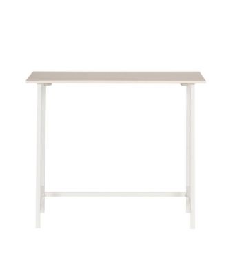 Yuki Solid Wood Counter Table, White