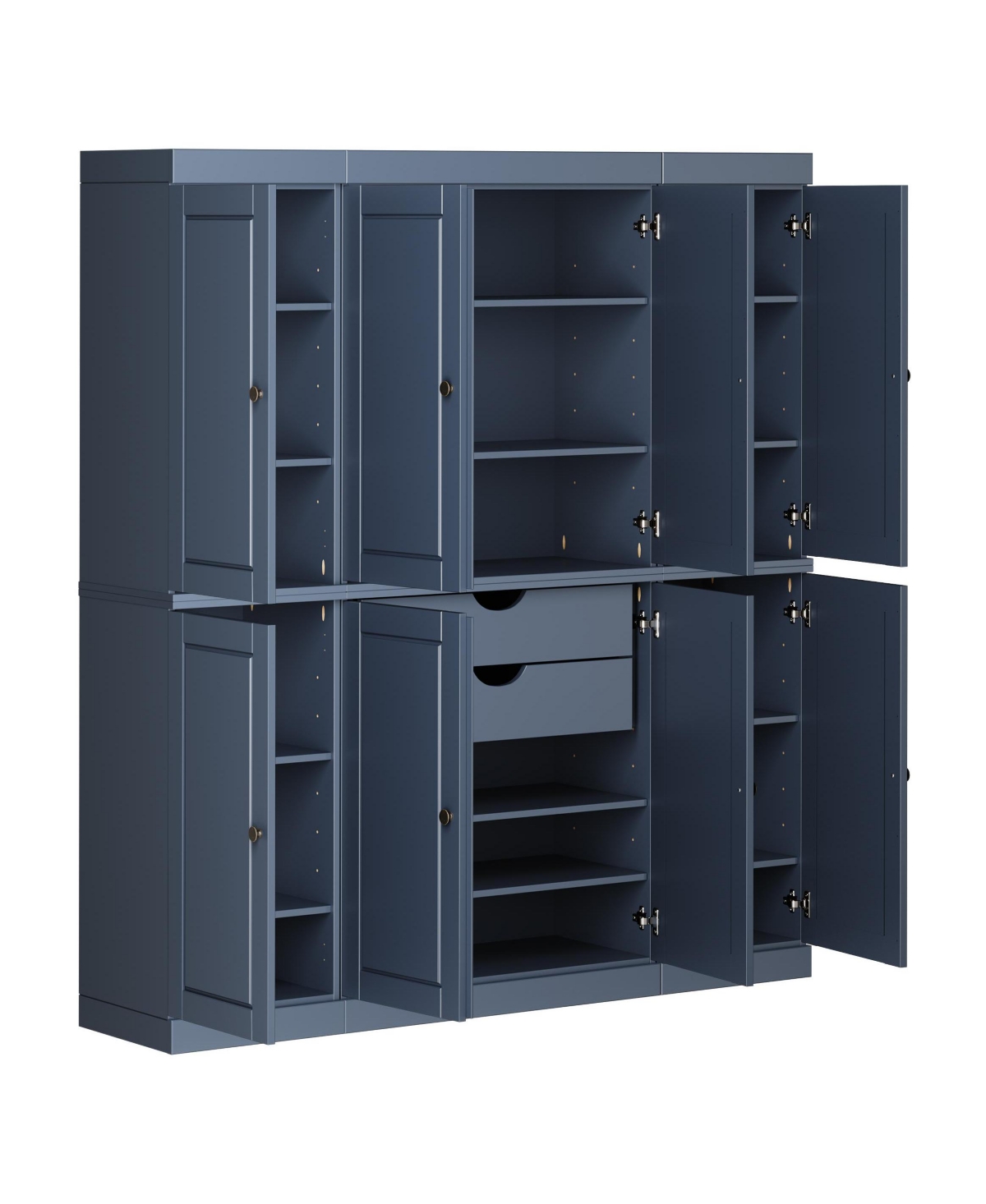 Palace Imports 100% Solid Wood 65" Pantry Cabinet with Raised Panel Doors & Adjustable Shelves