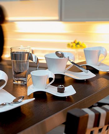 Villeroy & Boch - Set of 2 New Wave Caffe Espresso Cups and Saucers