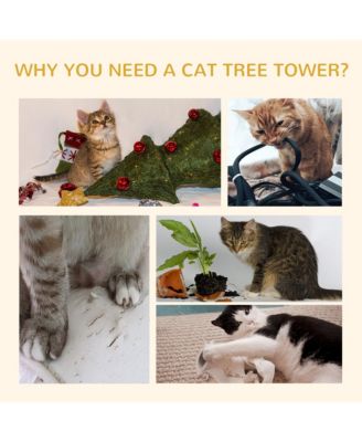 Floor to Ceiling Cat Tree, 94.5"-102.5" Adjustable Height Cat Tower