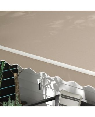 13' x 8' Manual Retractable Awning Sunshade Shelter,