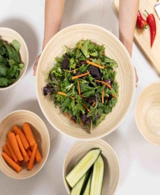 Lexa Collection 14 inch Bamboo Salad Bowl 